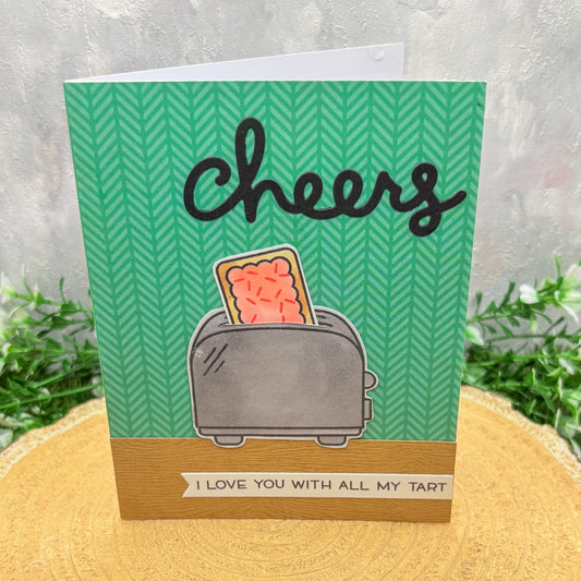 Love You With All My Tart Funny Handmade Card-1