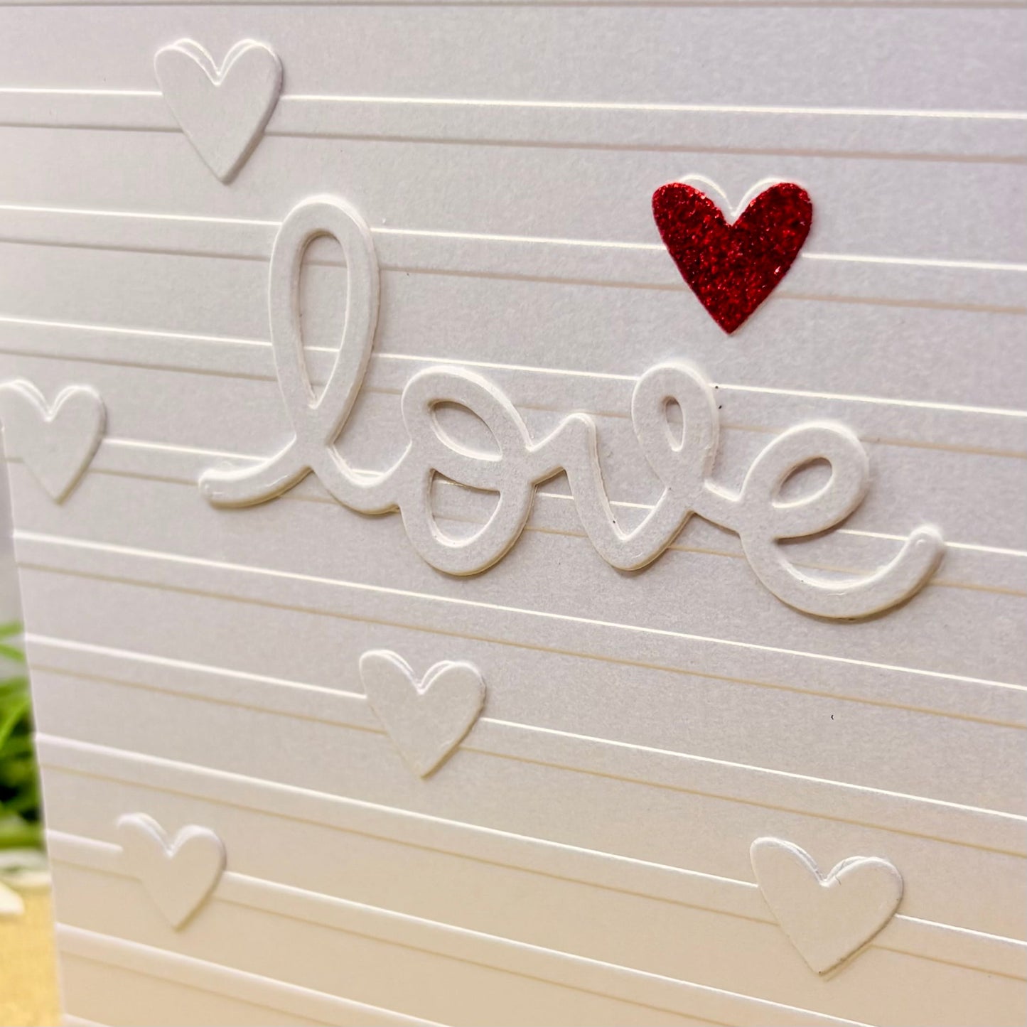 Love & Red Heart Handmade Card-2