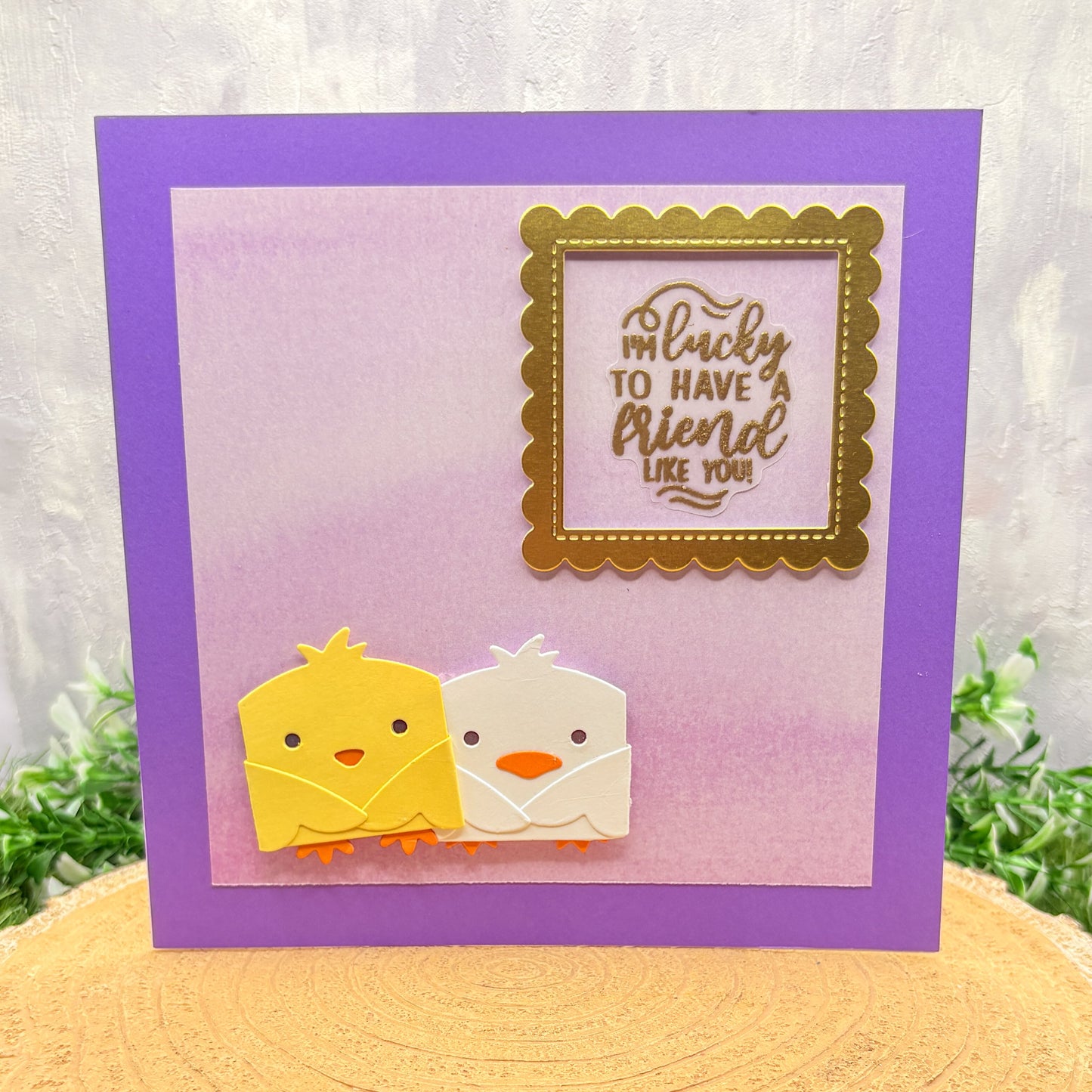 Lucky To Have You As A Friend Handmade Card