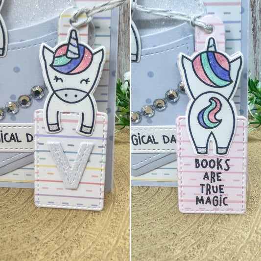 Magical Unicorn Handmade Birthday Card & Bookmark-1