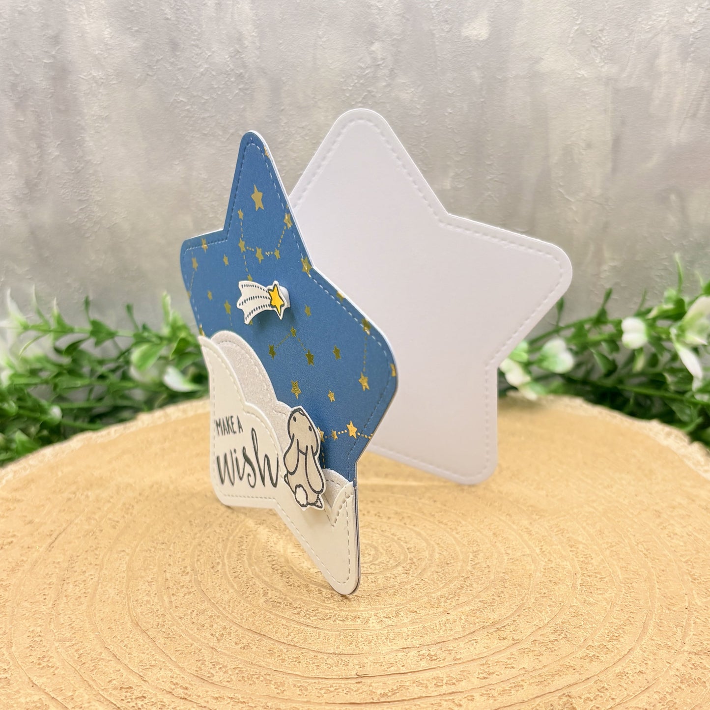 Make A Wish Star Shaped Mini Handmade Card-2