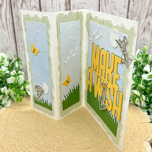 Make A Wish! Standing Handmade Birthday Card