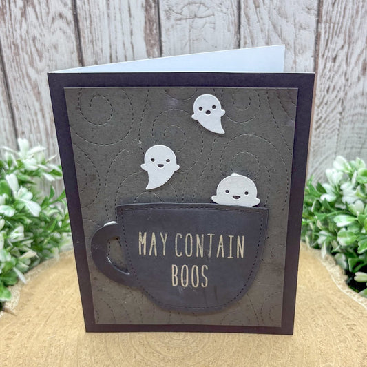 May Contain Boos Handmade Halloween Card-1