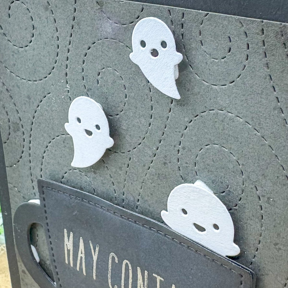 May Contain Boos Handmade Halloween Card