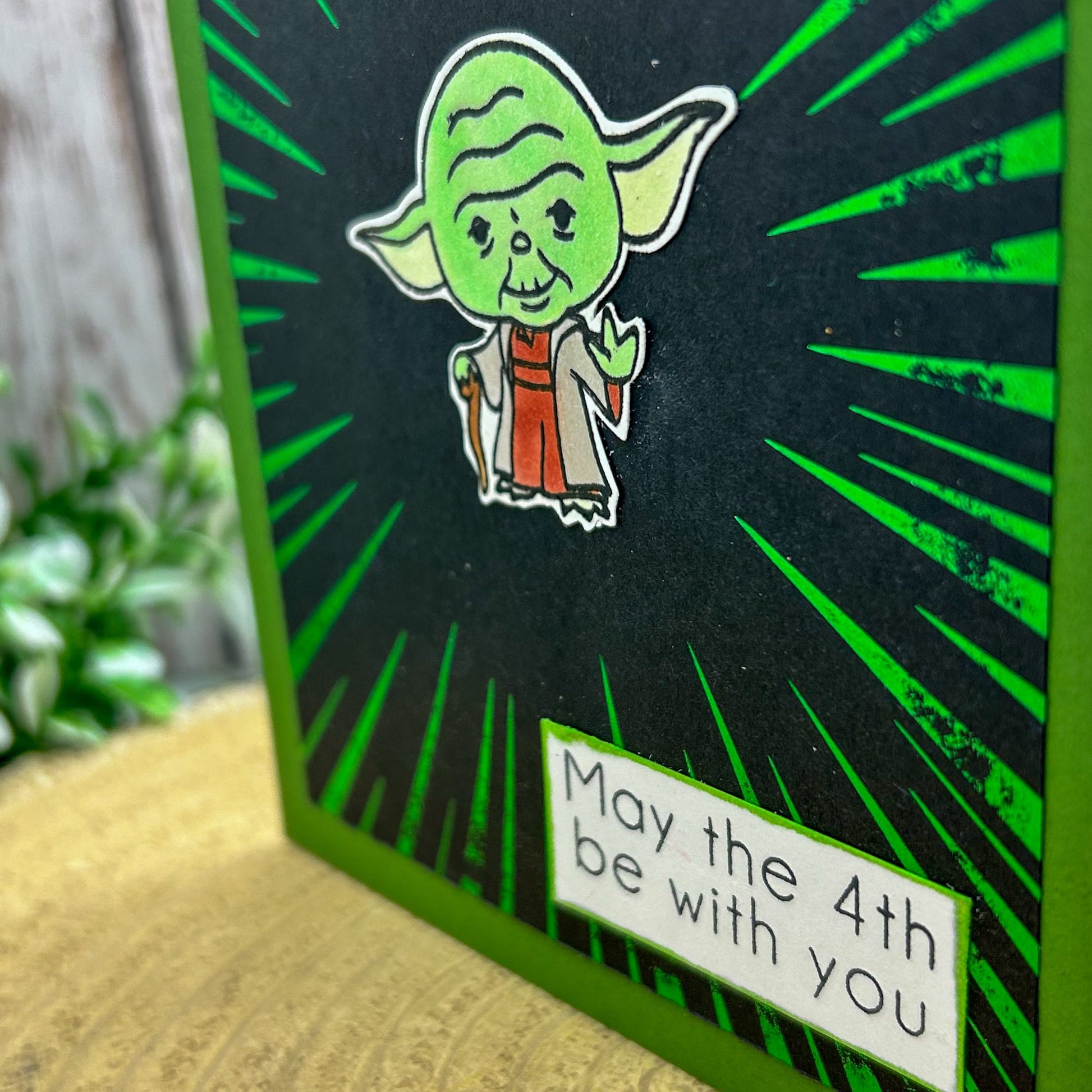 May The 4th Be With You Star Wars Yoda Handmade Card-2