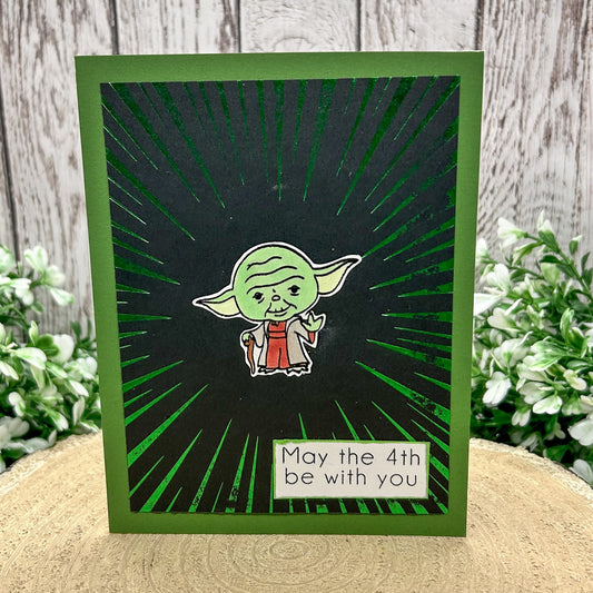 May The 4th Be With You Star Wars Yoda Handmade Card