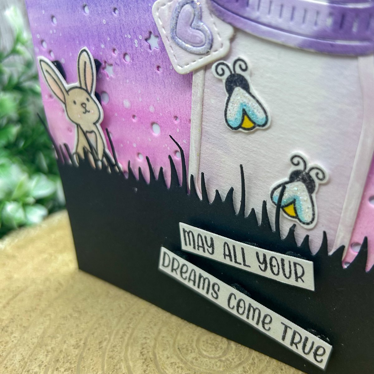 May Your Dreams Come True Fireflies Handmade Card-2