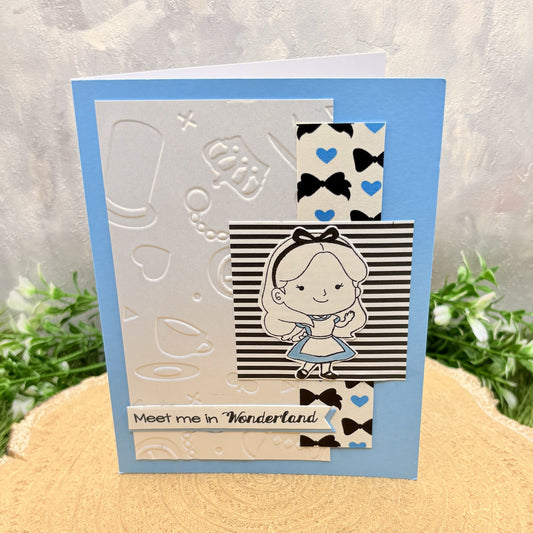 Meet Me In Wonderland Character Handmade Card-1