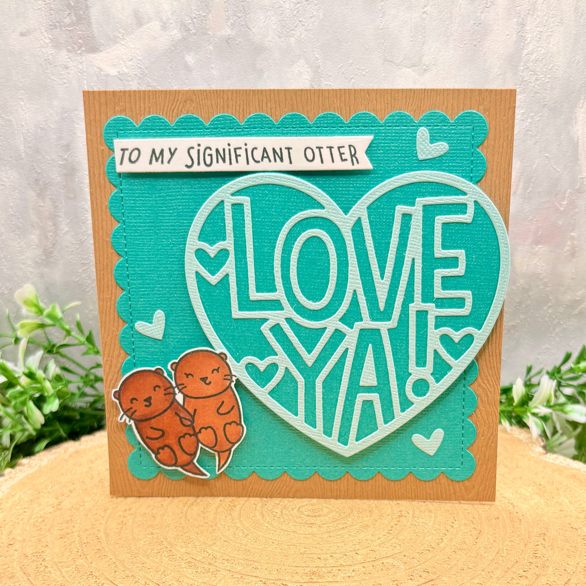 My Significant Otter Handmade Valentine's Day Card