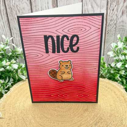 Nice Beaver Funny Handmade Valentine's Card-1