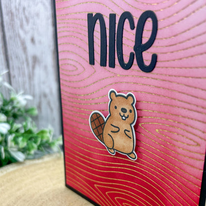 Nice Beaver Funny Handmade Valentine's Card-2