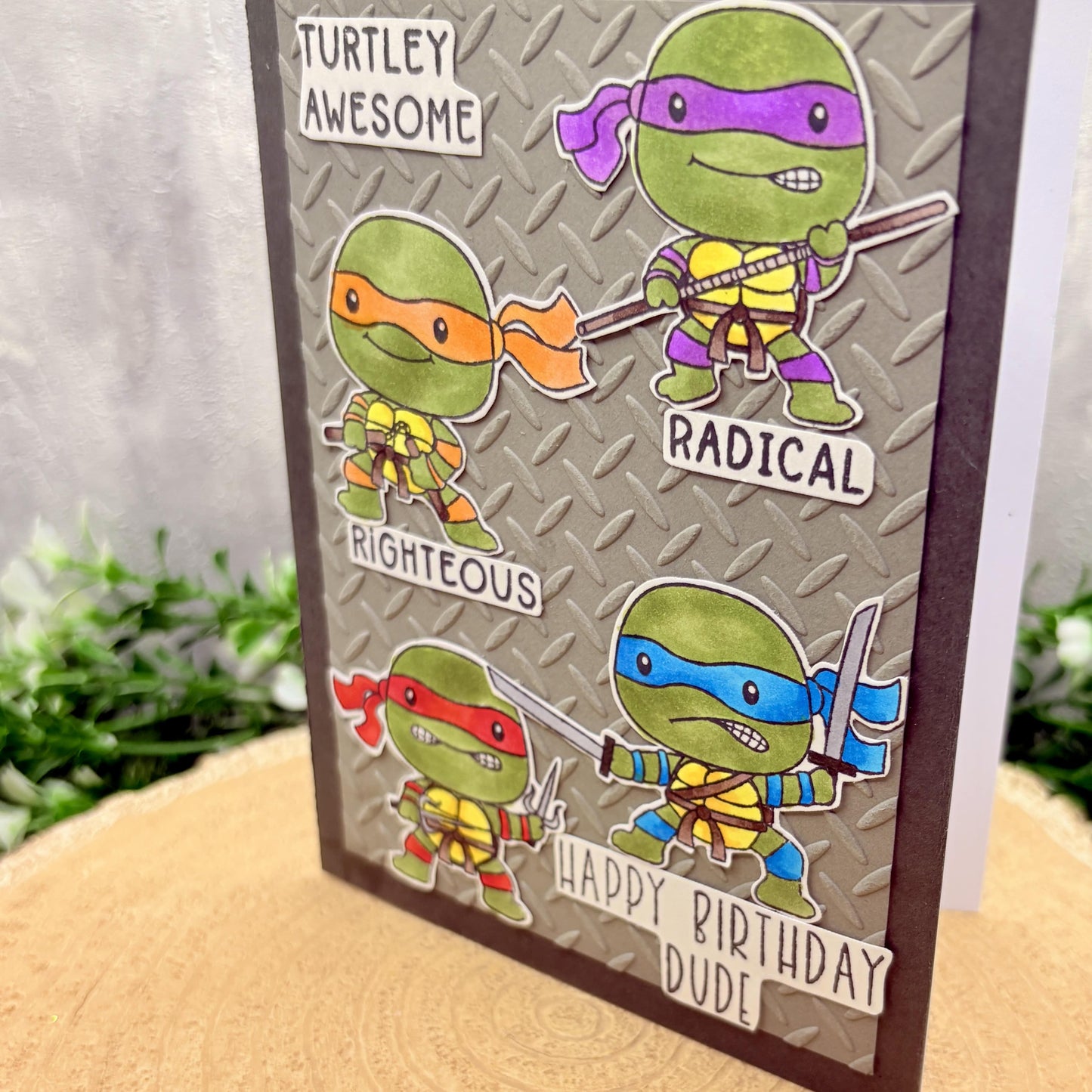 Ninja Turtle Trio Handmade Character Birthday Card-2