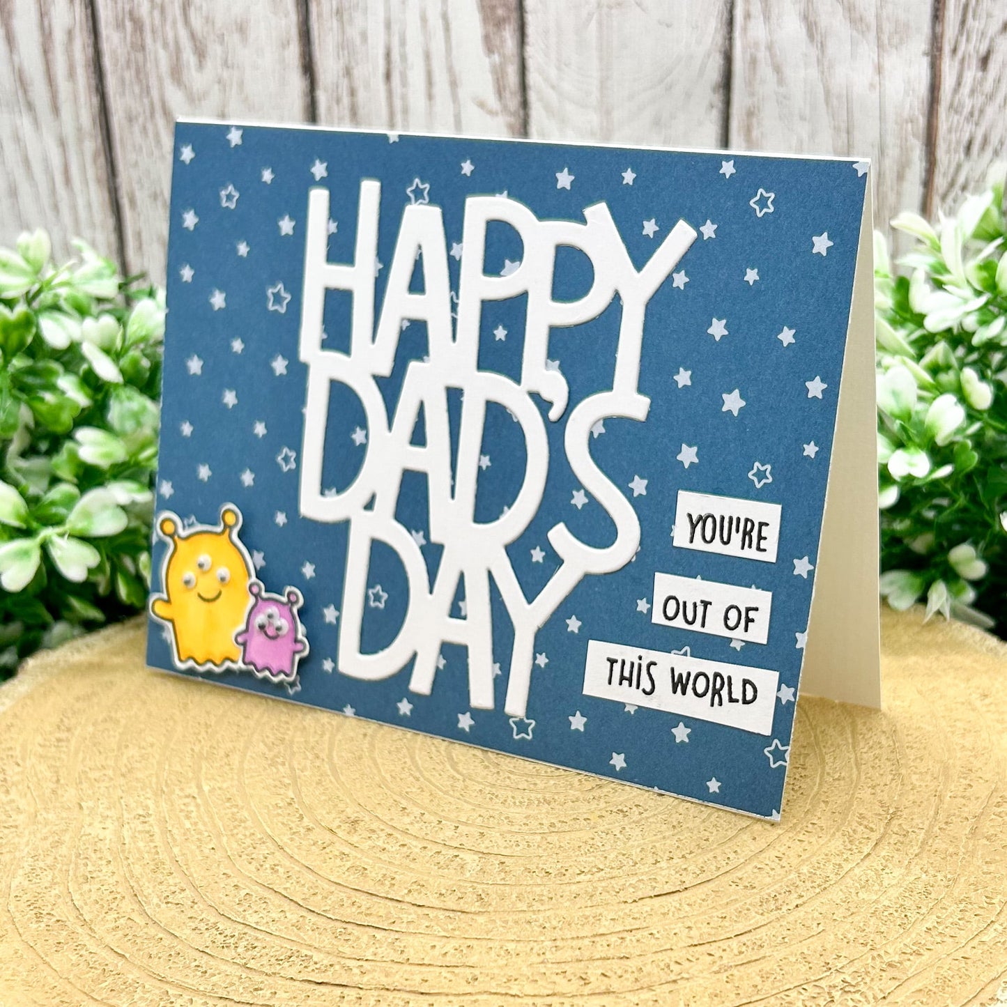 Out Of This World Aliens Handmade Father's Day Card-1