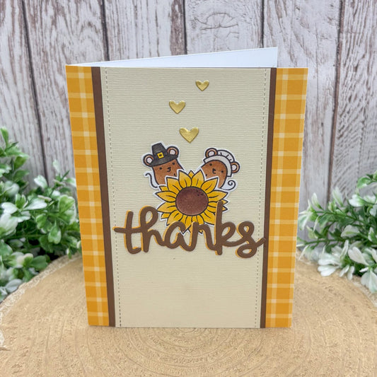 Pack Of 3 Thanksgiving Handmade Thank You Cards-1