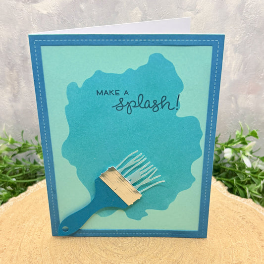 Paint Blob Make A Splash Handmade Card-1