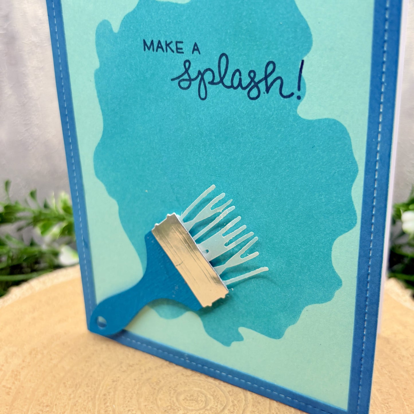 Paint Blob Make A Splash Handmade Card-2