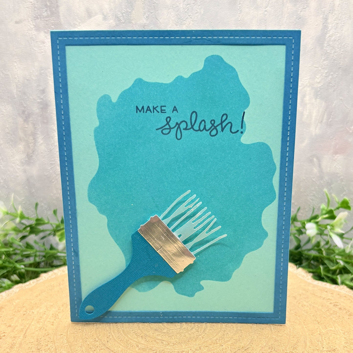 Paint Blob Make A Splash Handmade Card