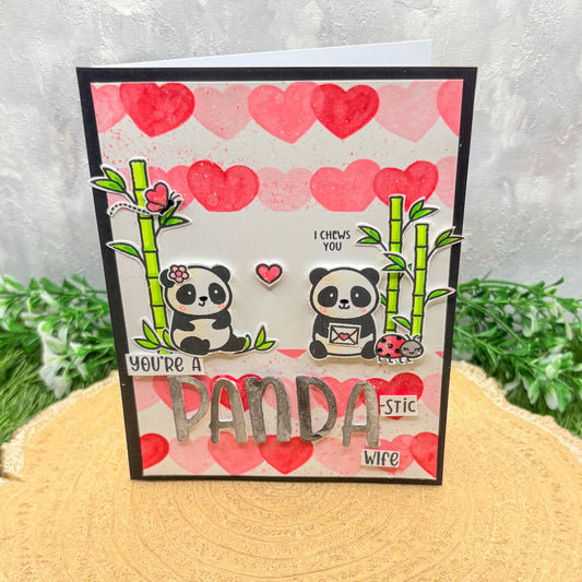 Panda-stic Wife Handmade Valentine's Day Card-1