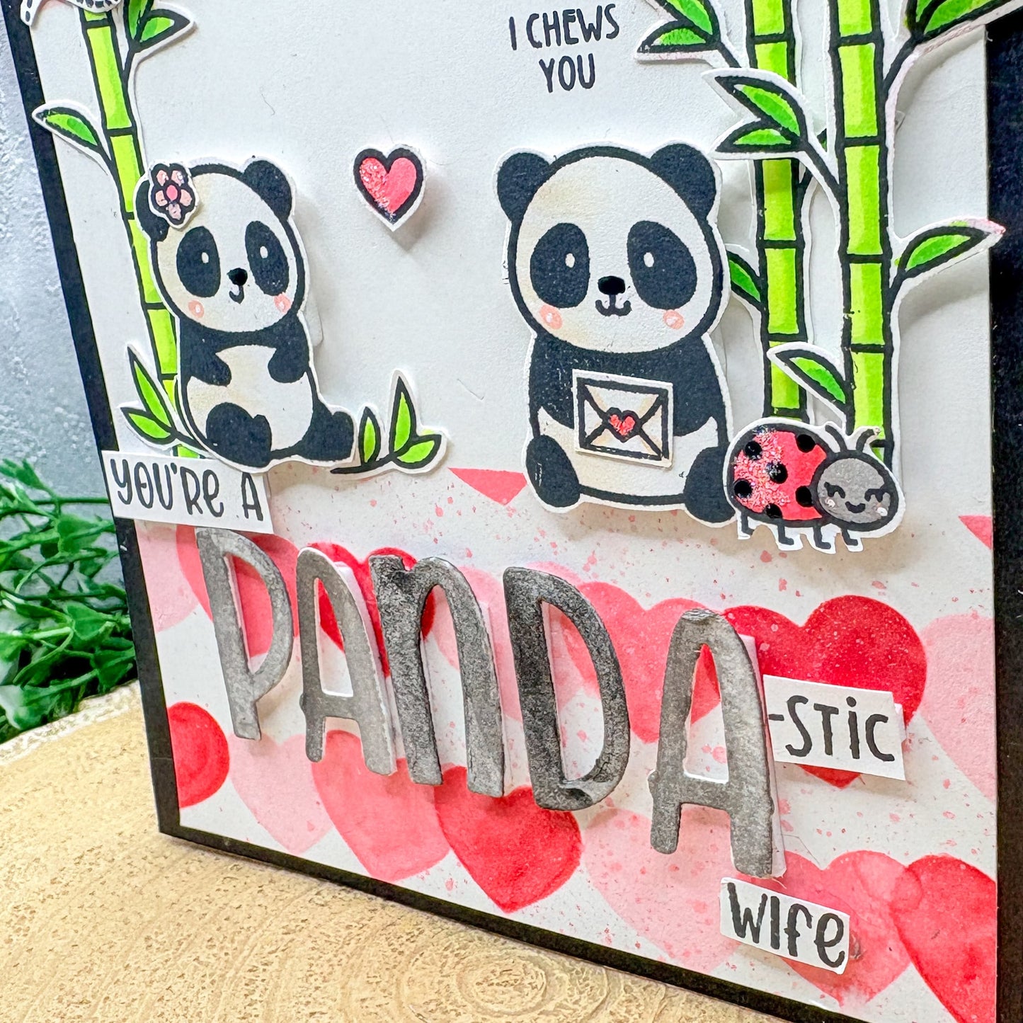 Panda-stic Wife Handmade Valentine's Day Card-2