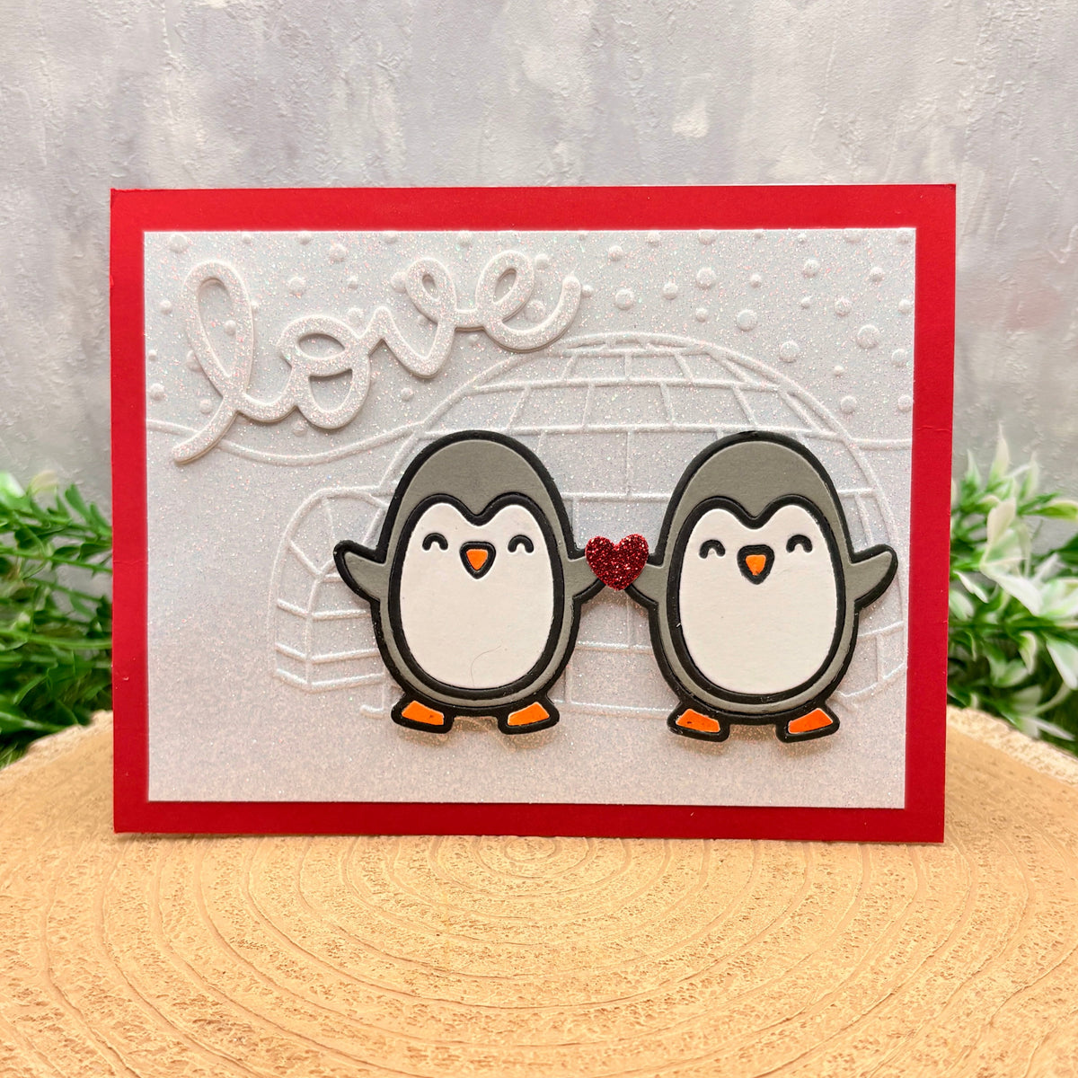 Penguin Couple Handmade Valentine's Day Card