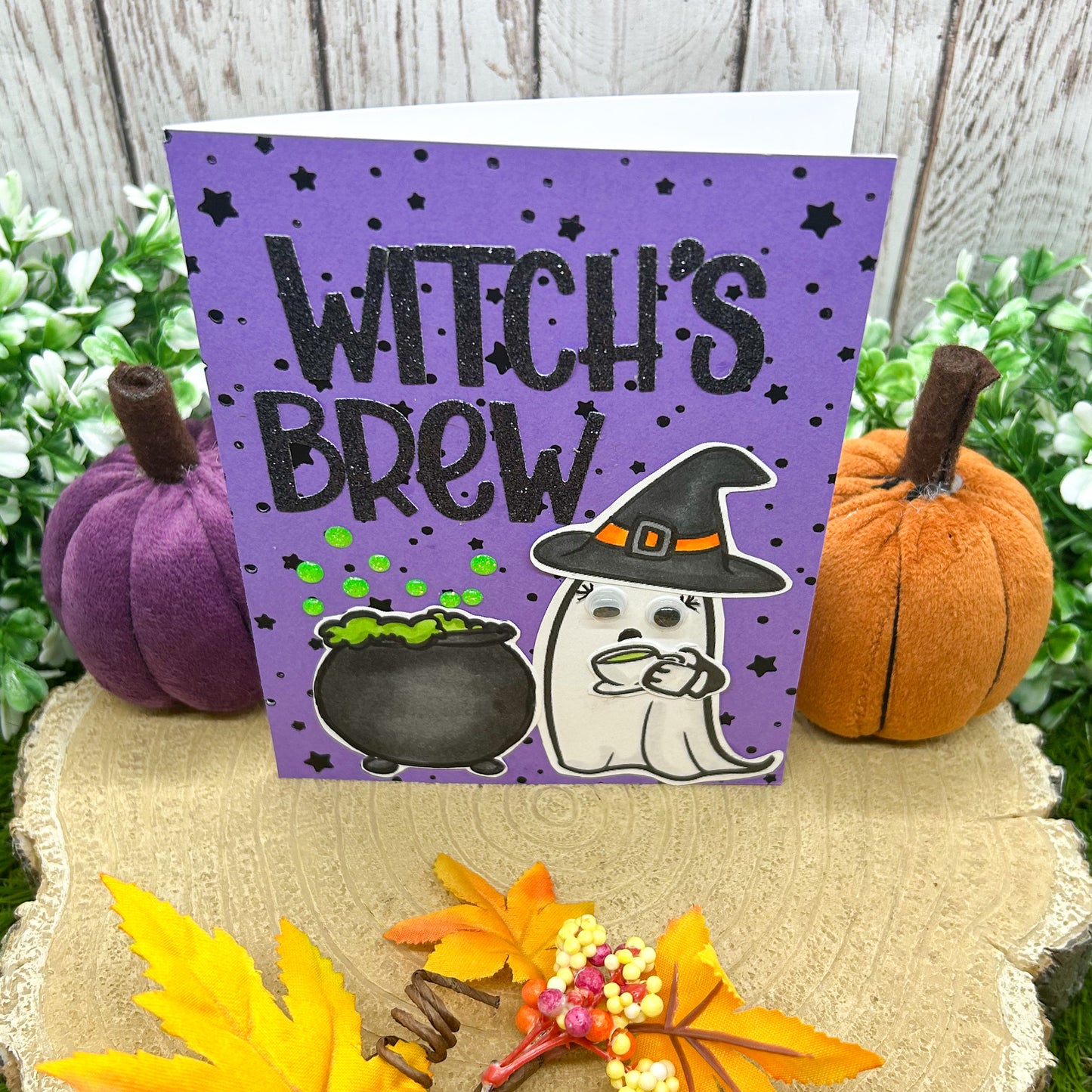 Witches Brew Ghost Handmade Halloween Card