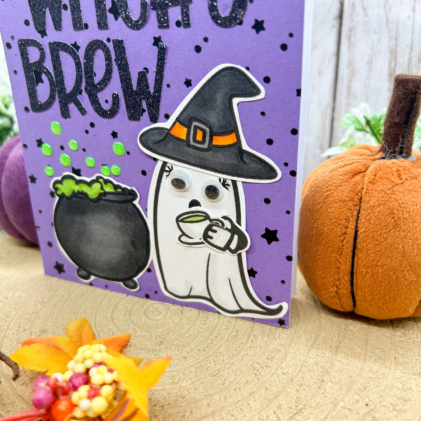 Witches Brew Ghost Handmade Halloween Card