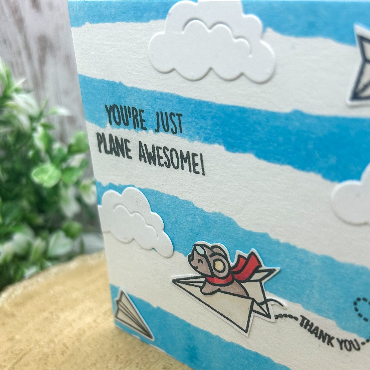 Plane Awesome Mini Handmade Thank You Card2