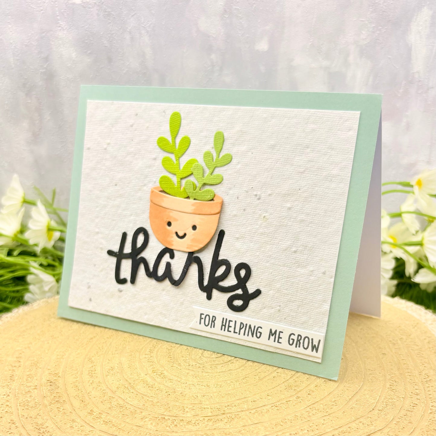 Plant Themed Handmade Thank You Card-3