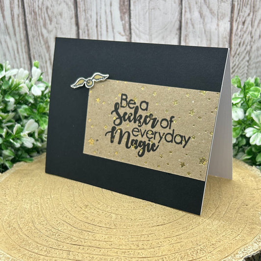 Potter Golden Snitch Handmade Character Themed Card