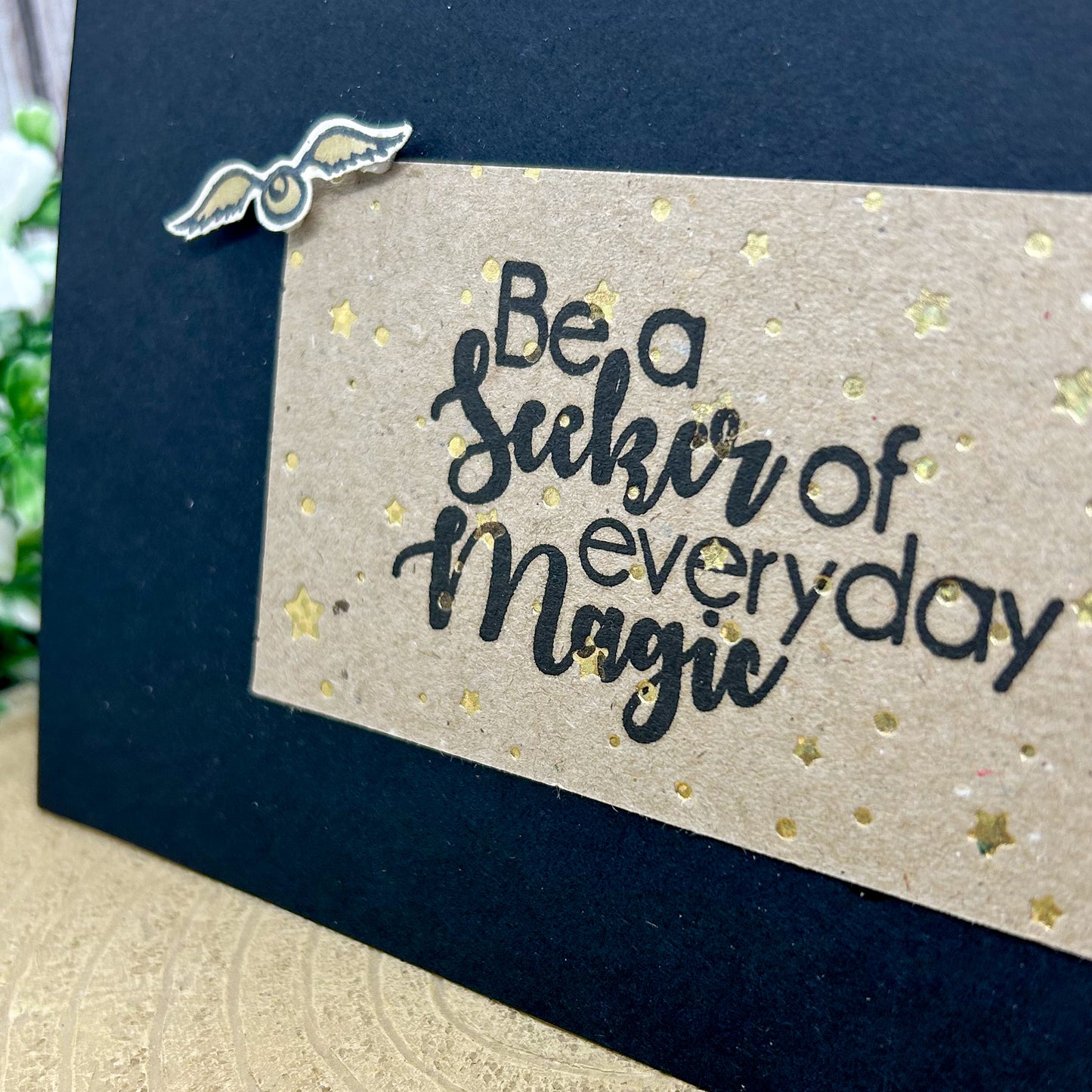 Potter Golden Snitch Handmade Character Themed Card