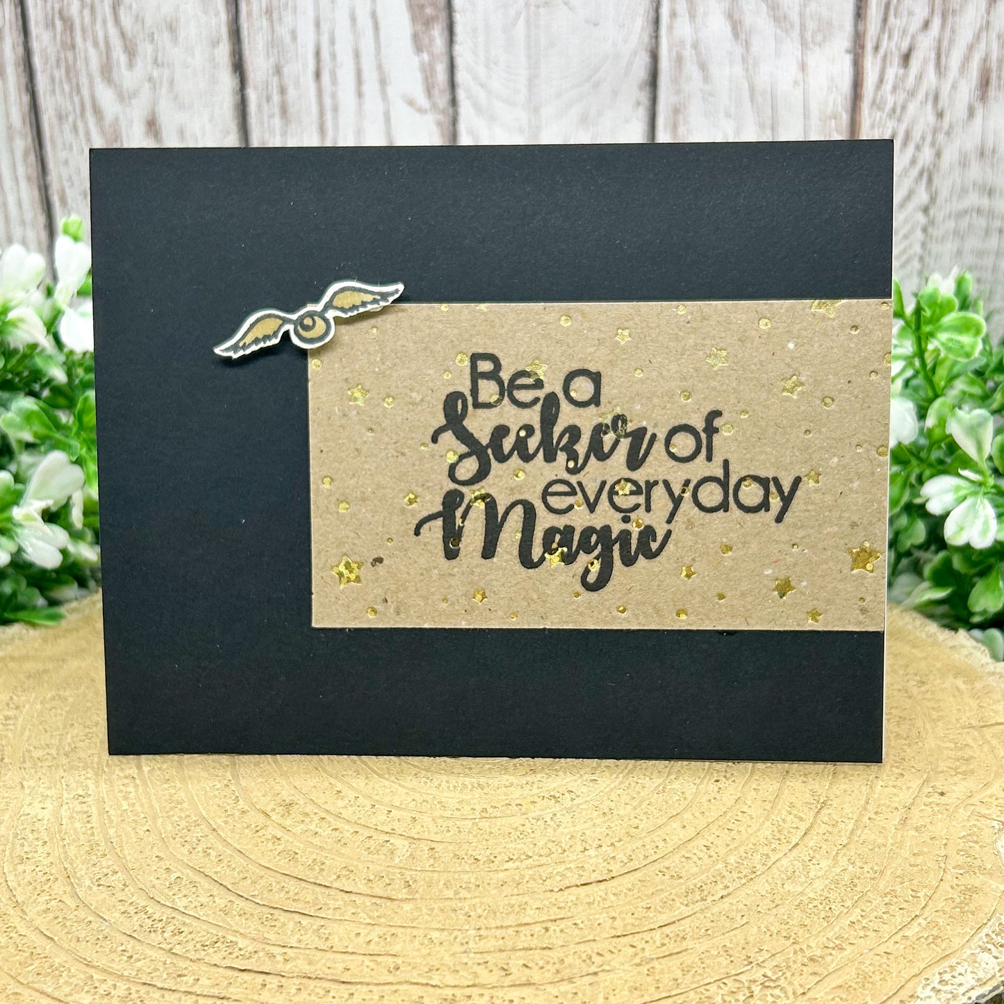 Potter Golden Snitch Handmade Character Themed Card