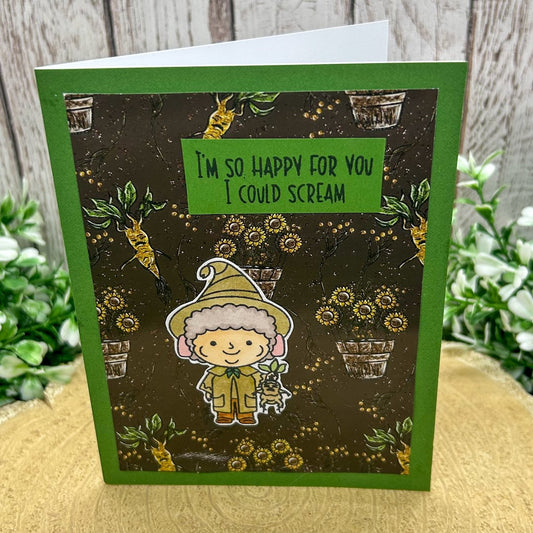 Professor Sprout Character Themed Handmade Card-1