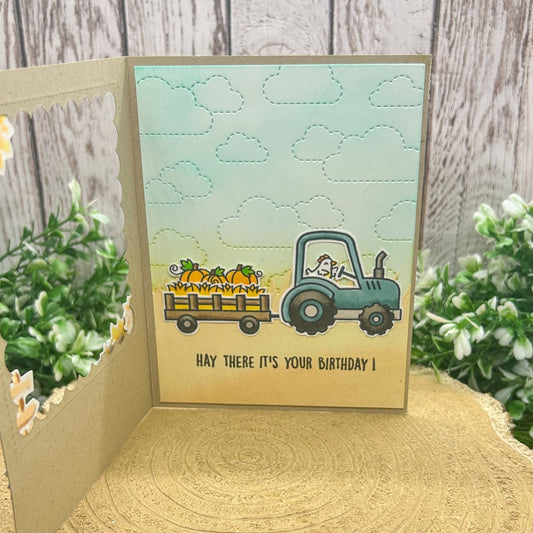 Pumpkin Harvest Handmade Birthday Card-1
