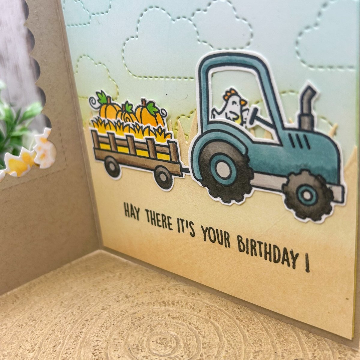 Pumpkin Harvest Handmade Birthday Card-2