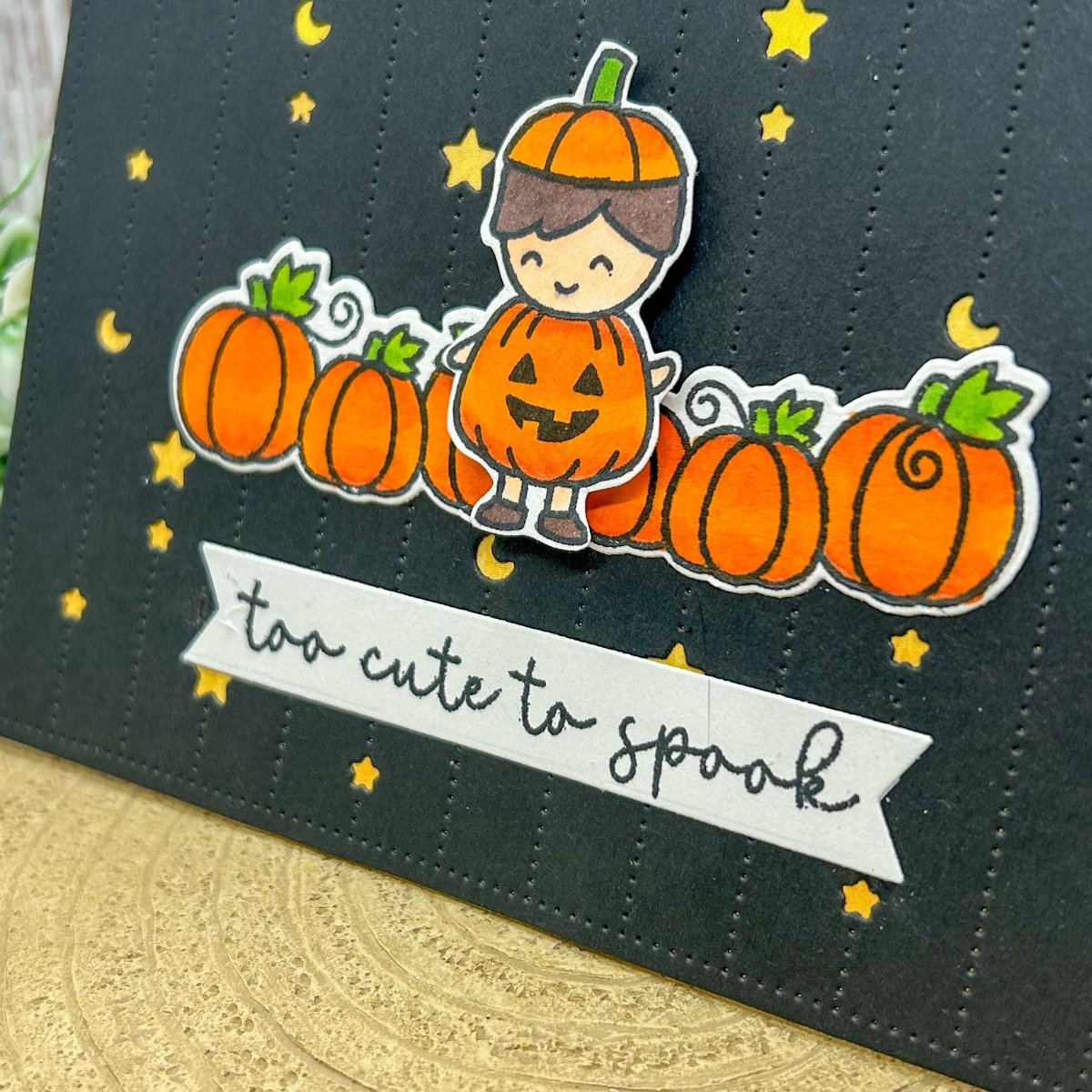 Pumpkin Kid Handmade Halloween Card-2