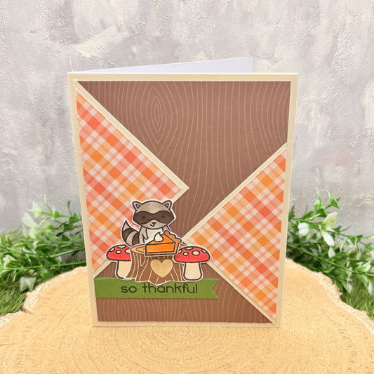 Pumpkin Pie So Thankful Handmade Thank You Card-1