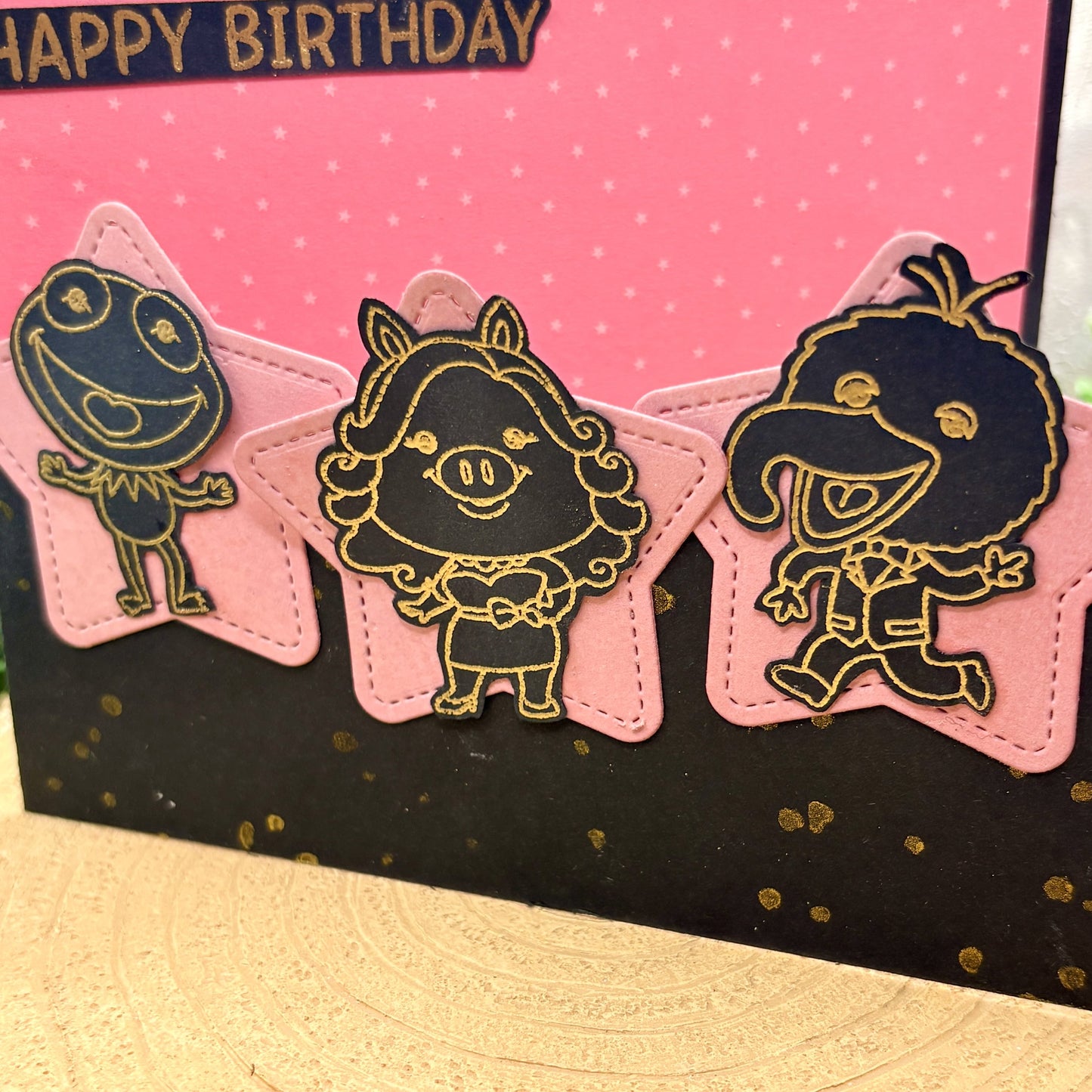 Puppet Friends Handmade Character Birthday Card-2