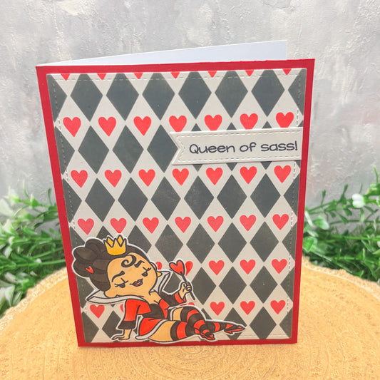 Queen Of Sass Handmade Character Themed Card-1