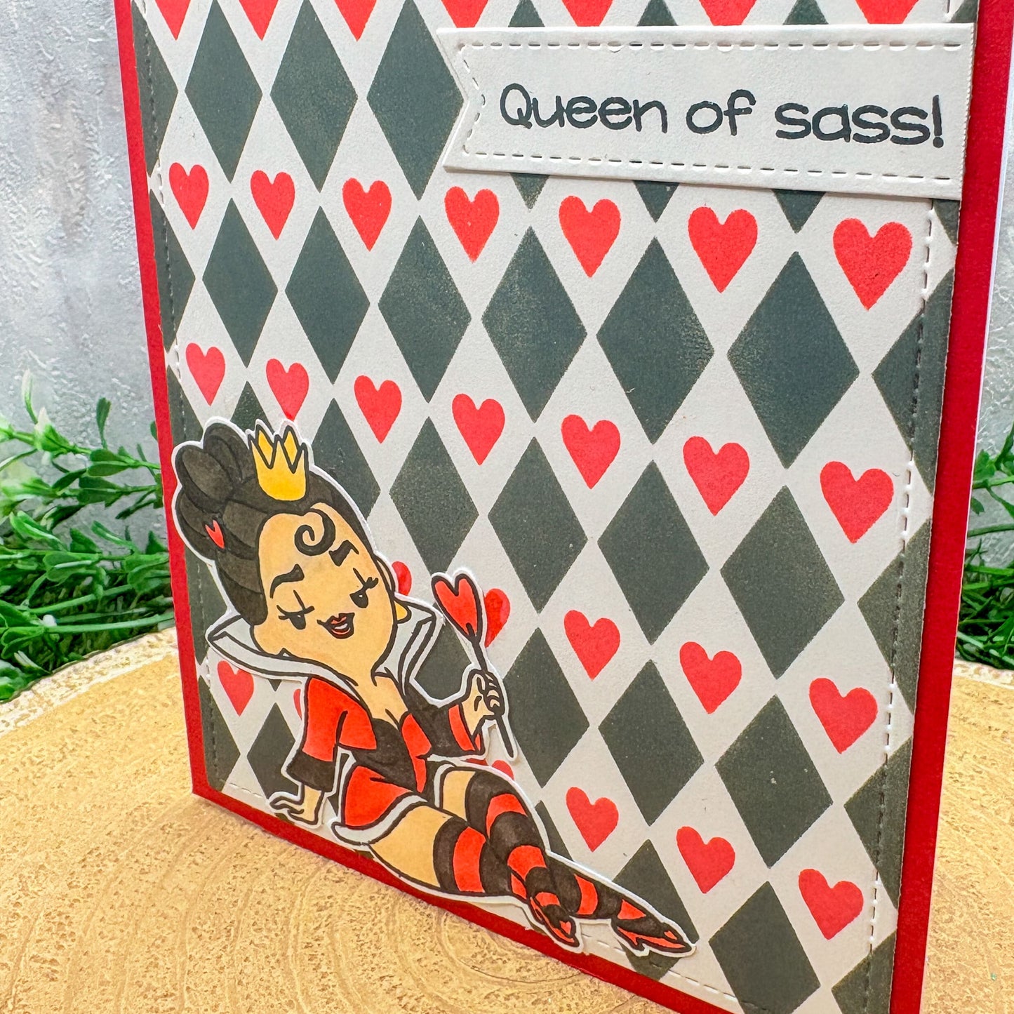 Queen Of Sass Handmade Character Themed Card-2