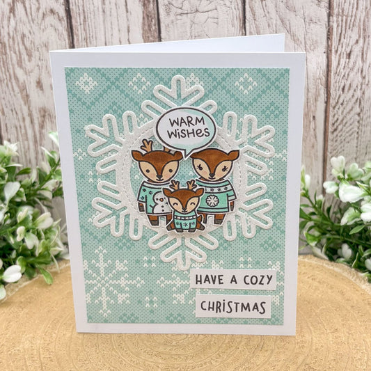 Reindeer Jumpers Handmade Christmas Card-1