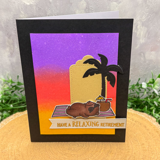 Relaxing Bear Have A Relaxing Retirement Handmade Card-1