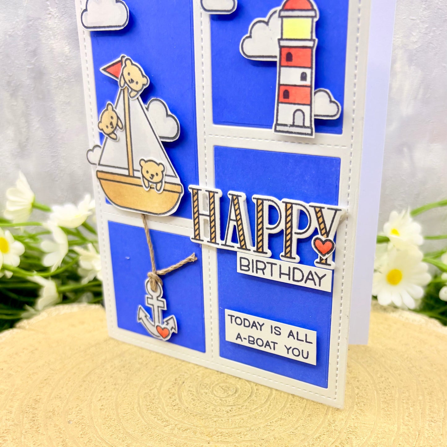 Sailing Boat Handmade Birthday Card-2