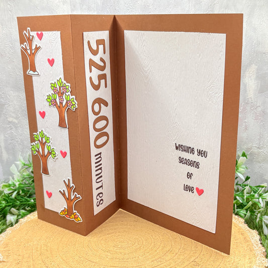 Seasons Of Love 525,600 Minutes Handmade Card-1