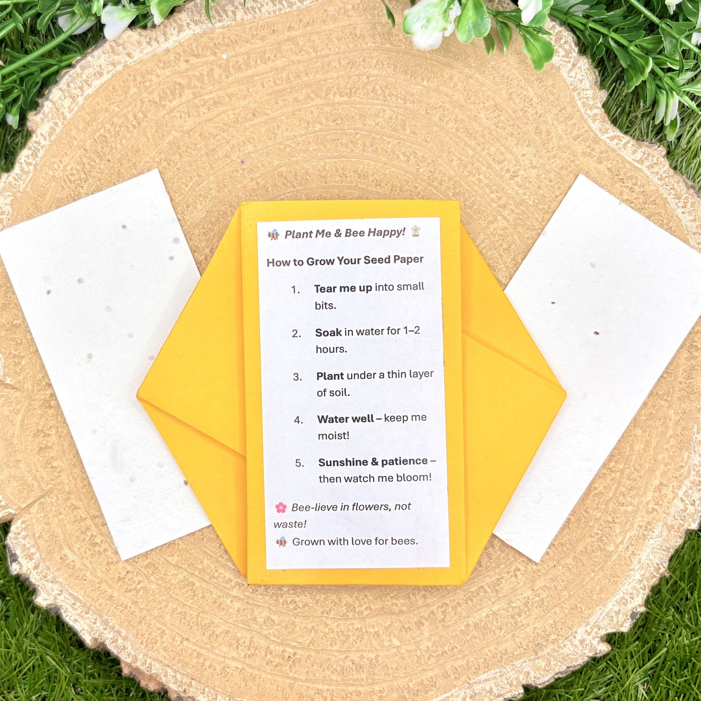 Seed Paper Bear Beekeeper Fold Out Hexagon Thank You Card-2