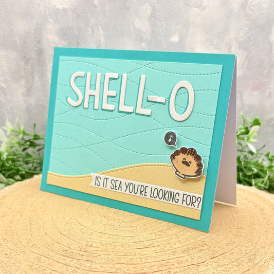 Shell-O Funny Singer Pun Handmade Card-1