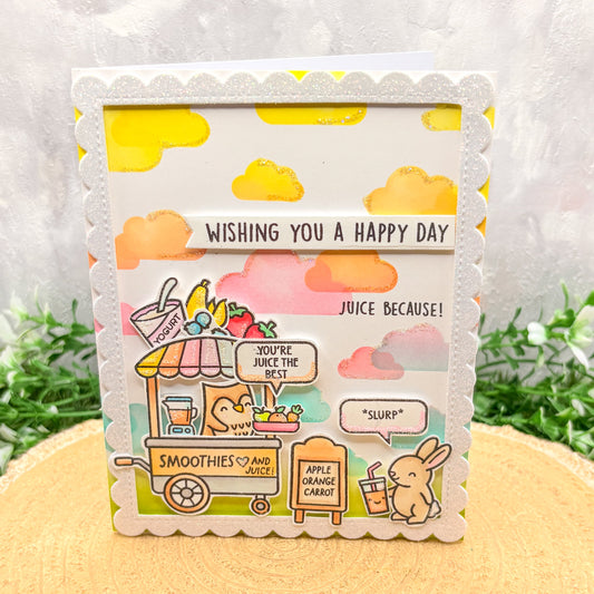 Smoothie Cart Funny Quotes Handmade Birthday Card-1