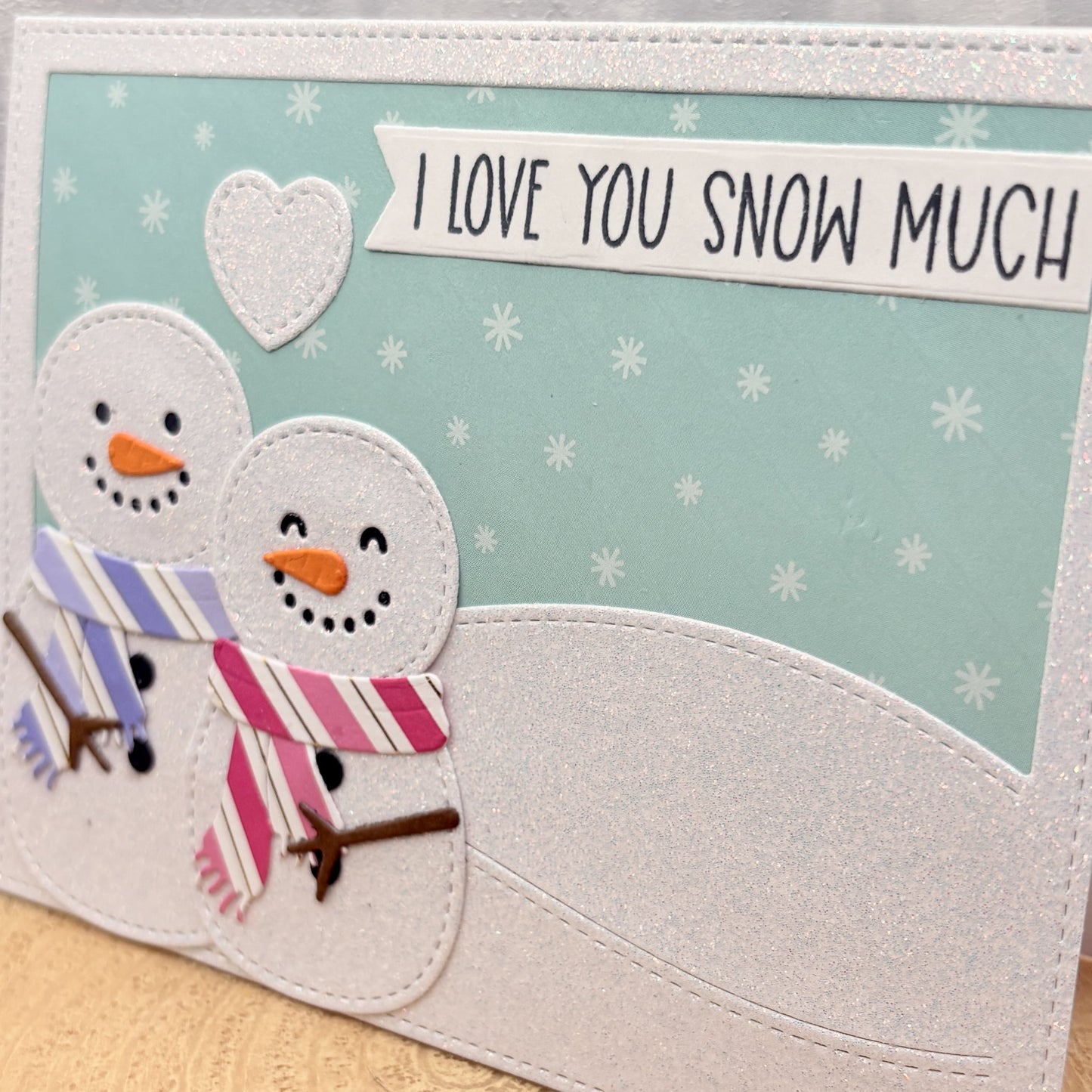 Snowman Couple Handmade Christmas Card-2