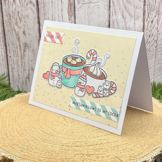 Snowmen & Hot Chocolate Handmade Christmas Card-1