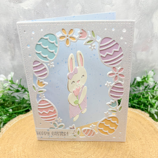 Spinning Bunny Handmade Easter Card-1