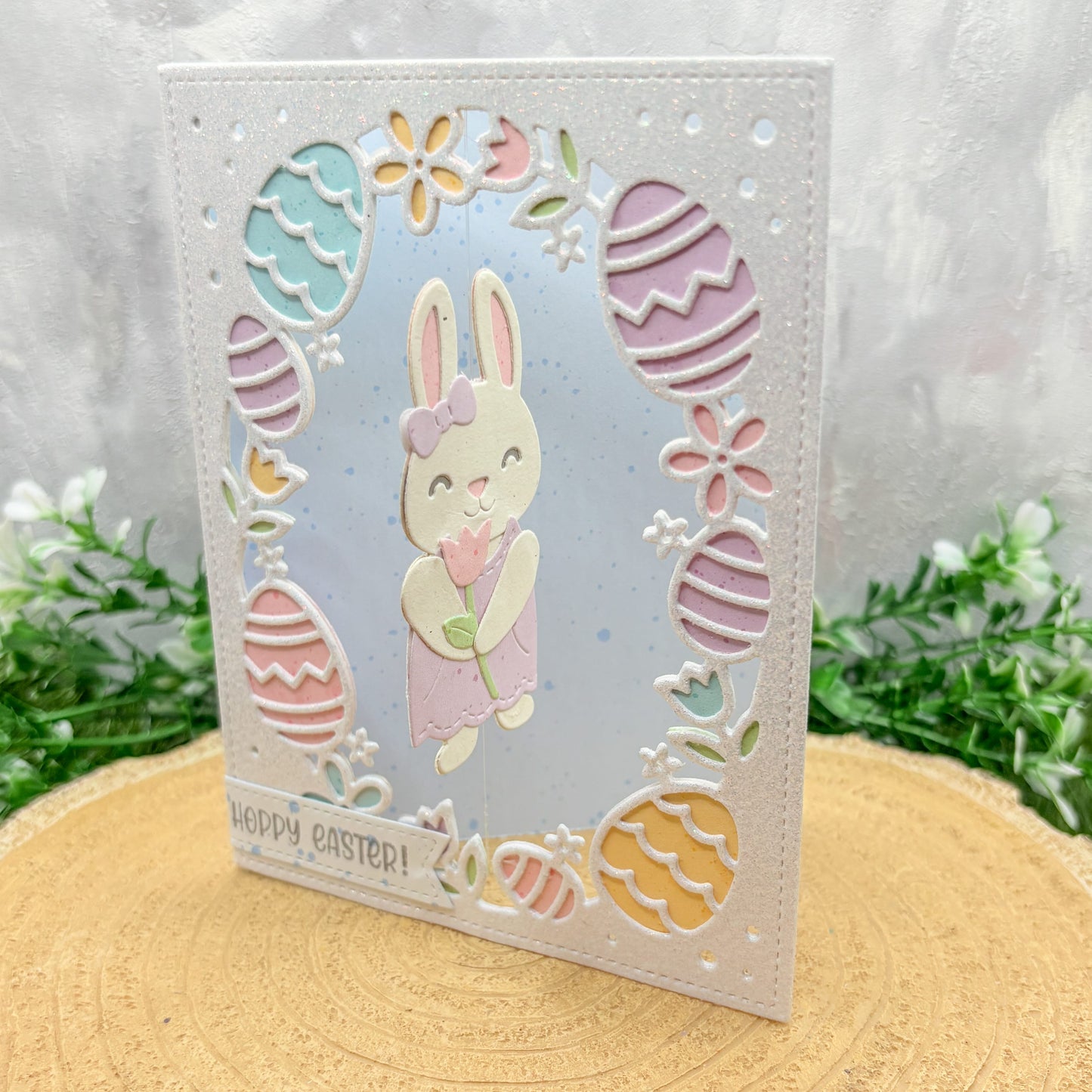 Spinning Bunny Handmade Easter Card-2
